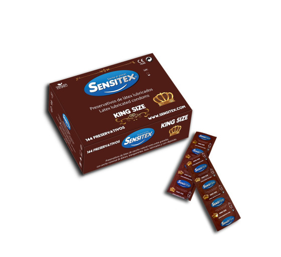 PRESERVATIVOS NATURALES KING SIZE 144 UNIDADES SENSITEX