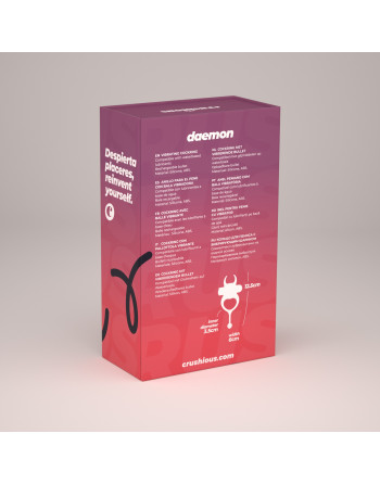 DAEMON ANILLO PARA EL PENE CON BALA RECARGABLE NEGRO CRUSHIOUS