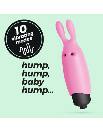 O-PET COELHO COM BALA DE 10 VIBRAÇÕES ROSA PASTEL CRUSHIOUS