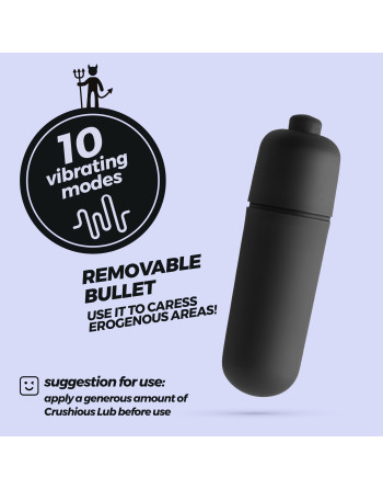 O-PET DIABLO CON BALA DE 10 VIBRACIONES NEGRO CRUSHIOUS