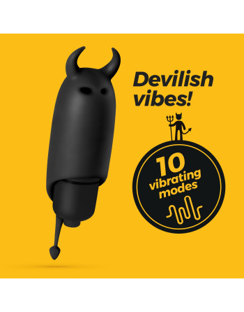 O-PET DIABLO CON BALA DE 10 VIBRACIONES NEGRO CRUSHIOUS