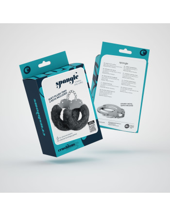 SPANGLE ALGEMAS METÁLICAS COM PELÚCIA PRETA CRUSHIOUS SPANGLE ALGEMAS METÁLICAS COM PELÚCIA PRETA CRUSHIOUS