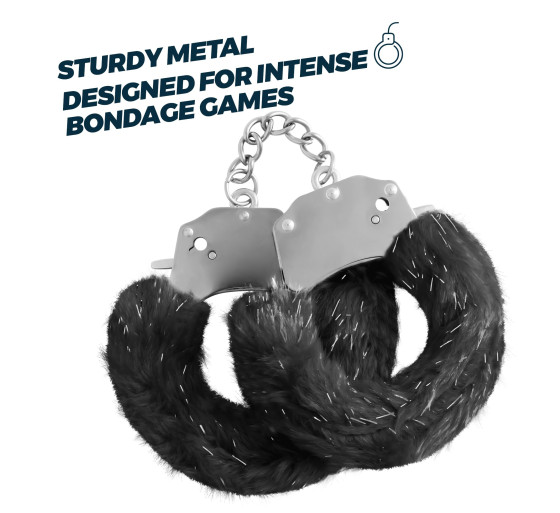 SPANGLE ALGEMAS METÁLICAS COM PELÚCIA PRETA CRUSHIOUS SPANGLE ALGEMAS METÁLICAS COM PELÚCIA PRETA CRUSHIOUS