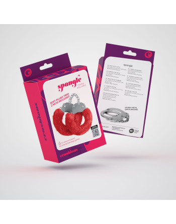 SPANGLE ALGEMAS METÁLICAS COM PELÚCIA VERMELHA CRUSHIOUS SPANGLE ALGEMAS METÁLICAS COM PELÚCIA VERMELHA CRUSHIOUS