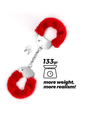 SPANGLE ALGEMAS METÁLICAS COM PELÚCIA VERMELHA CRUSHIOUS SPANGLE ALGEMAS METÁLICAS COM PELÚCIA VERMELHA CRUSHIOUS