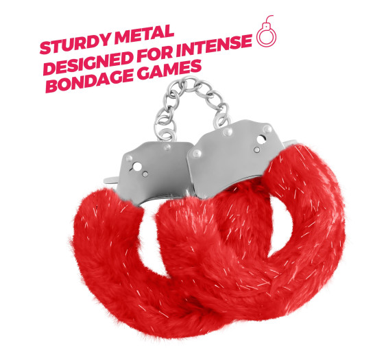 SPANGLE ALGEMAS METÁLICAS COM PELÚCIA VERMELHA CRUSHIOUS SPANGLE ALGEMAS METÁLICAS COM PELÚCIA VERMELHA CRUSHIOUS