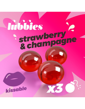 LUBBIES BOLAS DE ACEITE BESABLES FRESA & CHAMPÁN CRUSHIOUS
