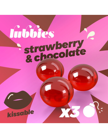 LUBBIES BOLINHAS DE ÓLEO BEIJÁVEIS MORANGO & CHOCOLATE CRUSHIOUS