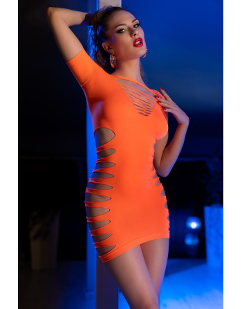 MINI VESTIDO CR-4704 NARANJA CHILIROSE