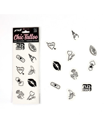 CONJUNTO DE 10 TATUAGENS TEMPORÁRIAS - CANDY COLLECTION CHIC TATTOO SECRET PLAY