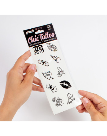 CONJUNTO DE 10 TATTOOS TEMPORALES - CANDY COLLECTION CHIC TATTOO SECRET PLAY
