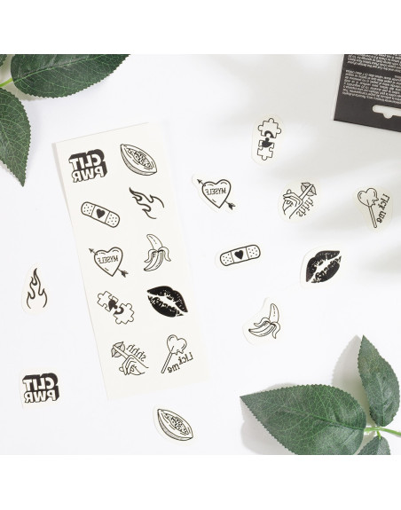 CONJUNTO DE 10 TATUAGENS TEMPORÁRIAS - CANDY COLLECTION CHIC TATTOO SECRET PLAY