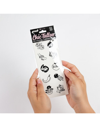 SET DE 10 TATTOOS TEMPORALES - SPICY COLLECTION CHIC TATTOO SECRET PLAY