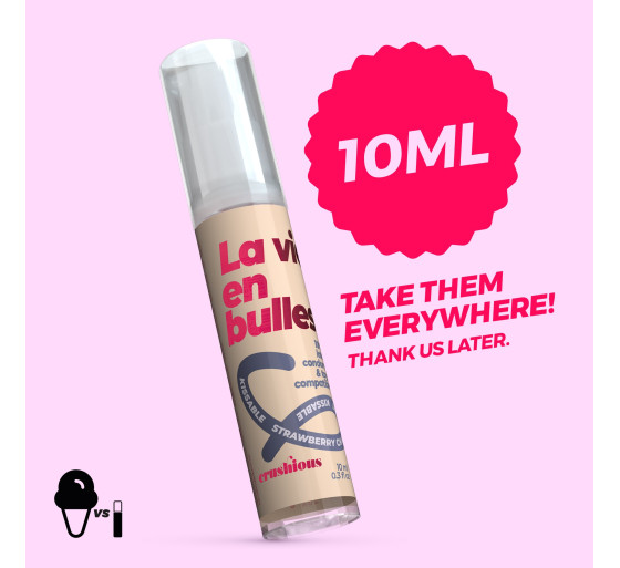 GEL LUBRICANTE STEAL MY KISSES DE SABOR FRESA Y CHAMPÁN CRUSHIOUS 10ML