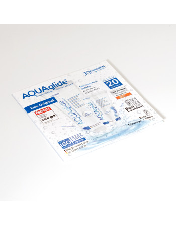 FOLLETO INFORMATIVO CON SOBRE DE LUBRICANTE AQUAGLIDE NEUTRO 3ML