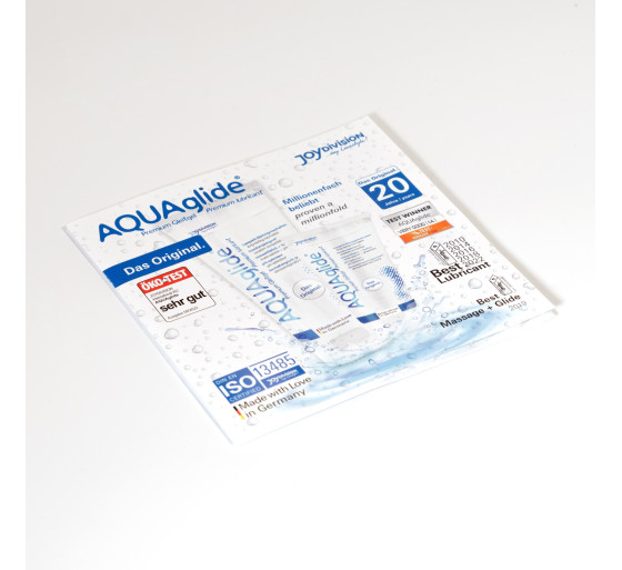 FOLLETO INFORMATIVO CON SOBRE DE LUBRICANTE AQUAGLIDE NEUTRO 3ML