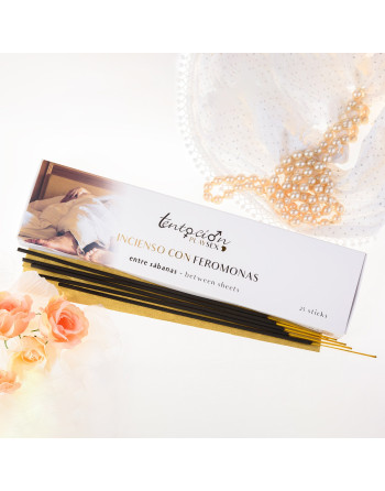 PACK DE 25 VARILLAS DE INCIENSO CON FEROMONAS AROMA ENTRE SÁBANAS TENTACIÓN PLAY SEX