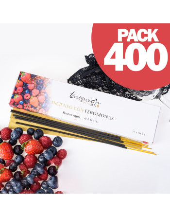 PAQUETE DE 400 VARITAS DE INCIENSO DE FEROMONAS CON AROMA DE FRUTOS ROJOS TENTACIÓN PLAY SEX