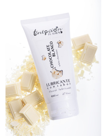 LUBRICANTE CON SABOR A CHOCOLATE BLANCO 80ML TENTACIÓN PLAY SEX