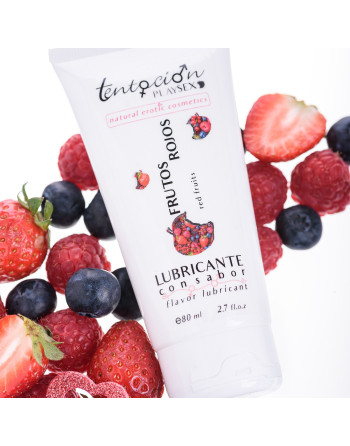 LUBRICANTE CON SABOR A FRUTOS ROJOS 80ML TENTACIÓN PLAY SEX