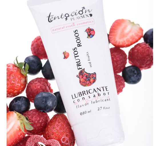 LUBRICANTE CON SABOR A FRUTOS ROJOS 80ML TENTACIÓN PLAY SEX