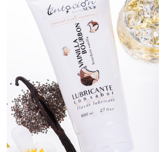 LUBRICANTE SABOR VAINILLA BOURBON 80ML TENTACIÓN PLAY SEX