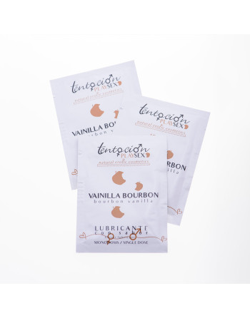 20 MONODOSIS DE LUBRICANTE CON SABOR A BOURBON DE VAINILLA 5ML TENTACIÓN PLAY SEX