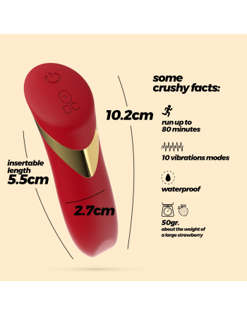 BLINDERS BALA VIBRADORA RECARGABLE CRUSHIOUS ROJA