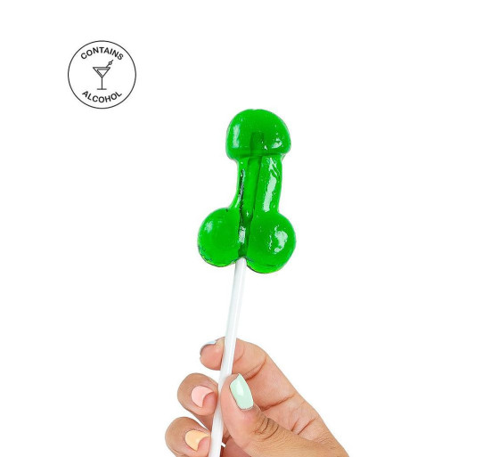 PIRULETA CON FORMA DE PENE AROMATIZADA CON MOJITO Y CON ALCOHOL SECRET PLAY
