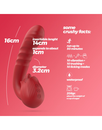 VIBRADOR EM ROSA COM IMPULSO OSIRIA CRUSHIOUS