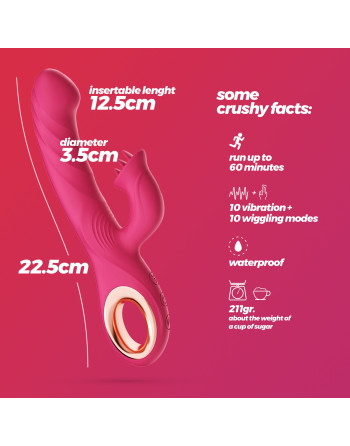 VIBRADOR RABBIT COM TORÇÃO MIRENCA CRUSHIOUS