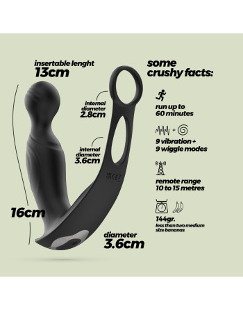 VIBRADOR DE PRÓSTATA CON MANDO A DISTANCIA FLAMMA CRUSHIOUS