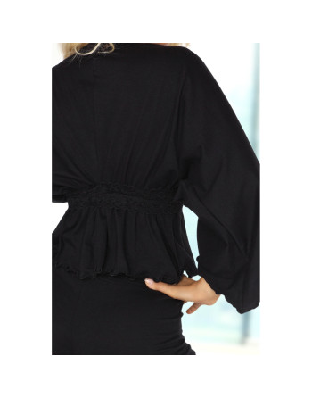 CONJUNTO DE 2 PEÇAS MARGOT PRETO BEAUTY NIGHT FASHION