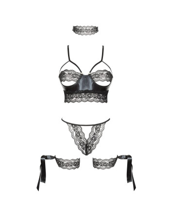 CONJUNTO DE 5 PEÇAS SHAQUILA PRETO BEAUTY NIGHT FASHION