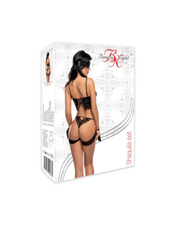 CONJUNTO DE 5 PIEZAS SHAQUILA NEGRO BEAUTY NIGHT FASHION
