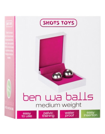 BOLAS VAGINALES BEN WA BALLS MEDIUM WEIGHT PLATEADAS
