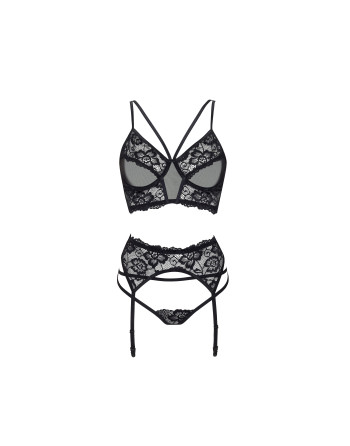 CONJUNTO DE 3 PIEZAS RYANNE NEGRO BEAUTY NIGHT FASHION