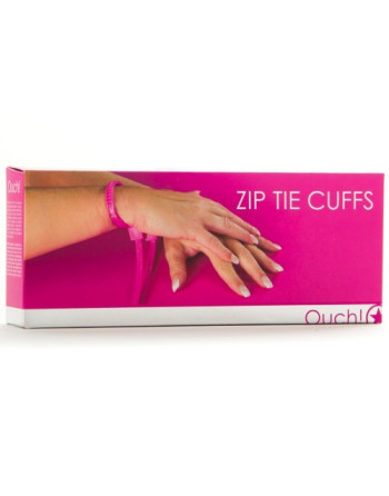 ESPOSAS DESECHABLES DE PLÁSTICO OUCH! ZIP TIE CUFFS ROSA