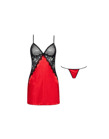 PICARDÍA  Y TANGA MARINELA ROJO BEAUTY NIGHT FASHION