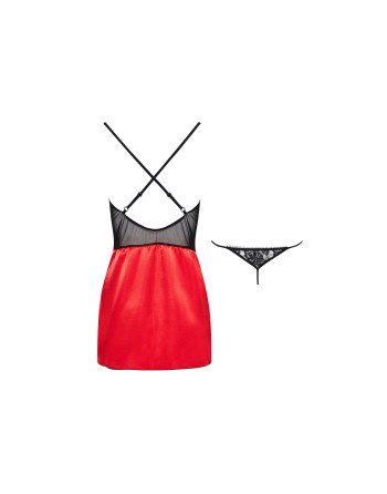 PICARDÍA  Y TANGA MARINELA ROJO BEAUTY NIGHT FASHION