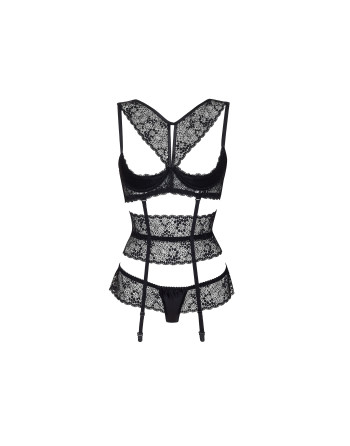 CONJUNTO DE 3 PEÇAS LILLIE PRETO BEAUTY NIGHT FASHION