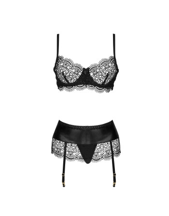 CONJUNTO DE 3 PEÇAS ADELIA PRETO BEAUTY NIGHT FASHION