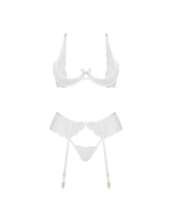 CONJUNTO DE 3 PIEZAS ROSE BLANCO BEAUTY NIGHT FASHION