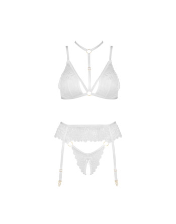 CONJUNTO DE 3 PIEZAS NOEMI BLANCO BEAUTY NIGHT FASHION