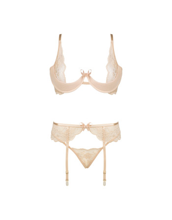 CONJUNTO DE 3 PIEZAS ROSE NUDE BEAUTY NIGHT FASHION