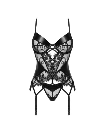 CORPETE E TANGA LEONELA PRETO BEAUTY NIGHT FASHION