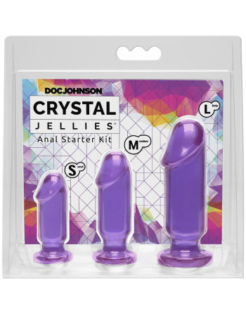 KIT CON PLUGS ANALES ANAL STARTER KIT MORADO