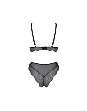 CONJUNTO DE 2 PIEZAS AMBERLY NEGRO TALLA QUEEN PASSION