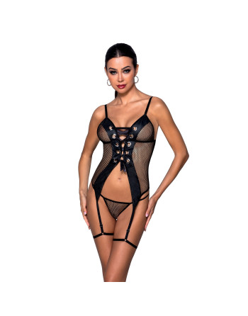CORSÉ Y TANGA BETH NEGRO PASSION
