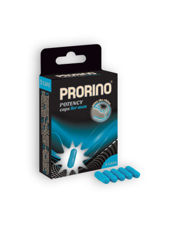 CÁPSULAS ESTIMULANTES PRORINO POTENCY CAPS PARA HOMBRES 5 CÁPSULAS
